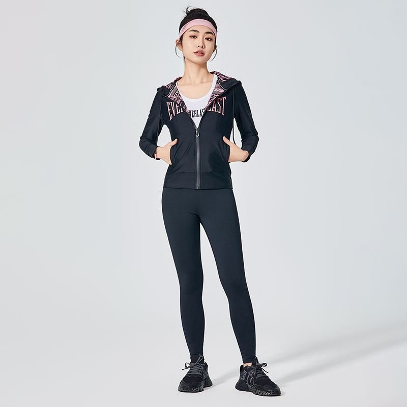 Women Pure Black Classic Sports Leggings